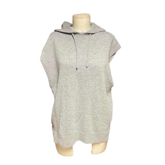 Frankie Shop Juno Sleeveless Knit Hoodie Grey Melange Size XS/S - Picture 2 of 12